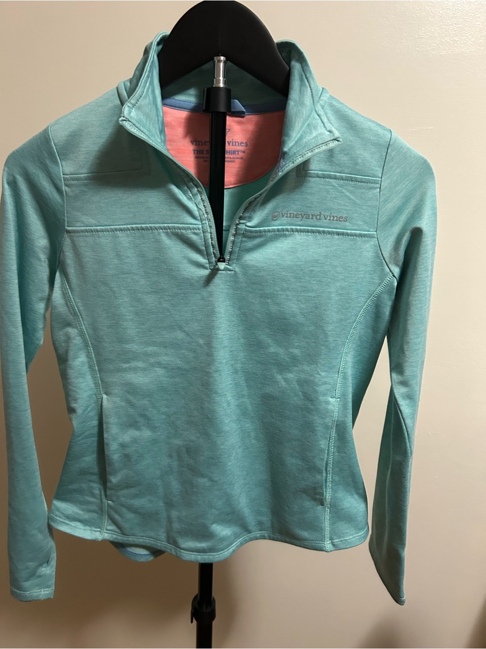 Vineyard Vines Mint Green Quarter-Zip Pullover
